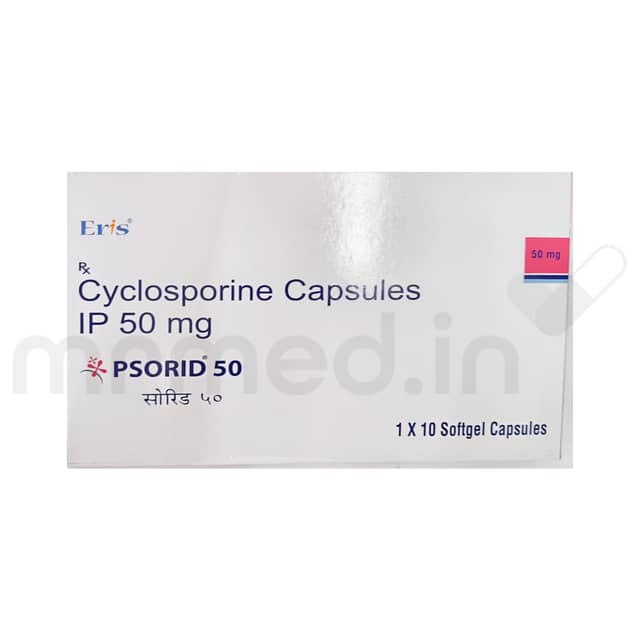 Psorid 50mg Capsule 10's - MrMed