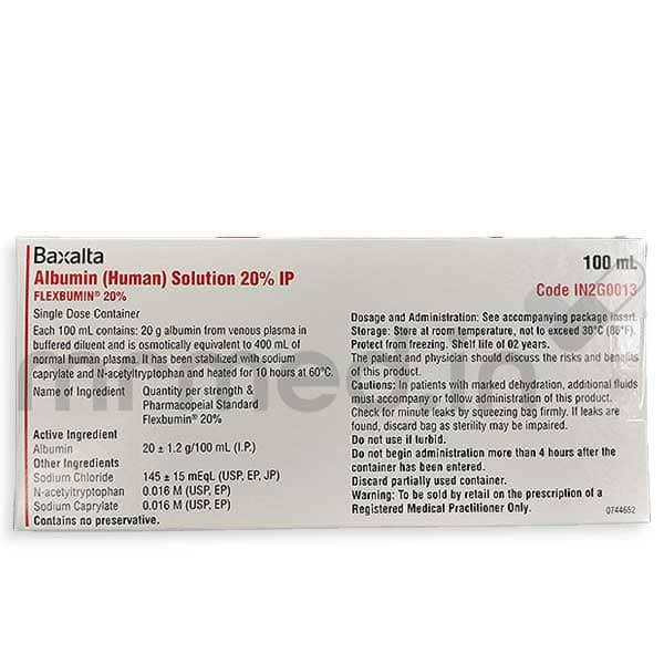 Flexbumin 20% Injection 100ml - MrMed