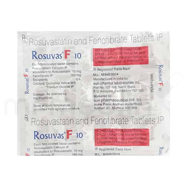 Rosuvas F 10mg Tablet - MrMed