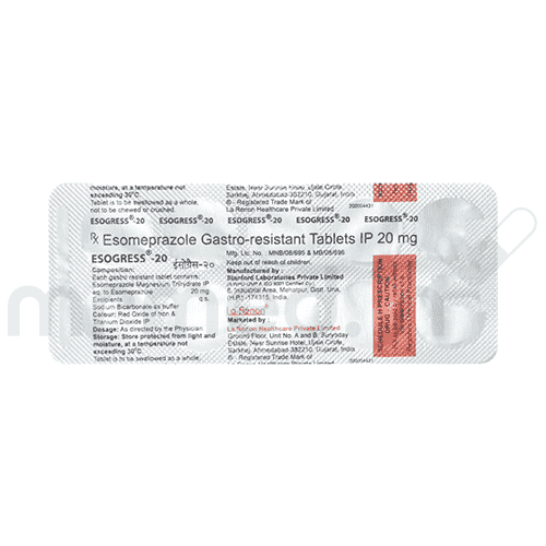 Esogress 20mg Tablet - MrMed