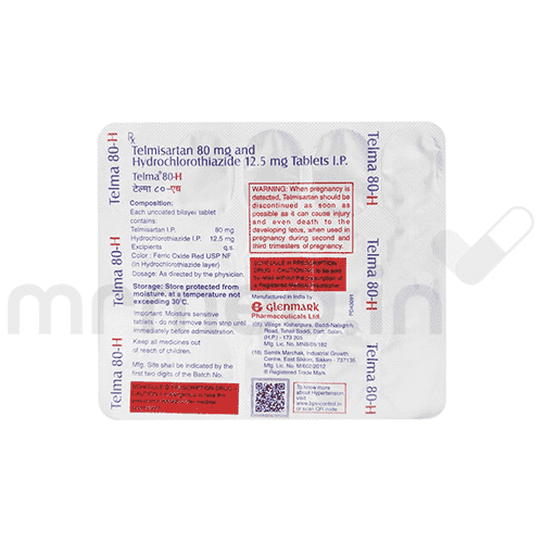 Telma 80 H Tablet 15's - MrMed