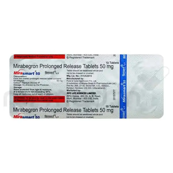 Mirasmart 50mg Tablet - MrMed