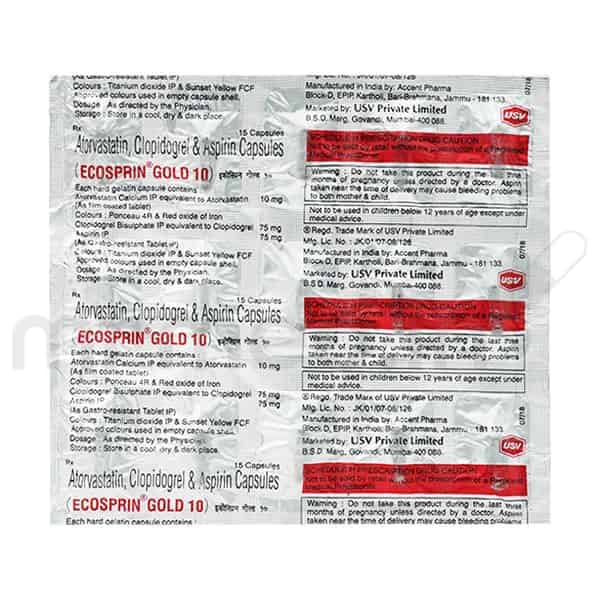 Ecosprin Gold 10mg Capsule - MrMed